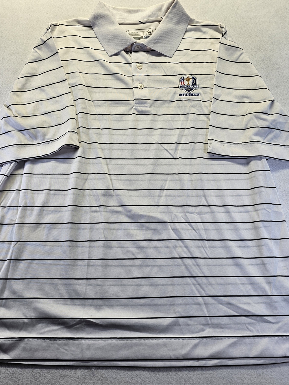 Men's USA Ryder Cup White Striped Polo Shirt